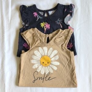 george 2-pack summer bubble romper bundle lot 6-12 months baby girl